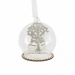 Winter Forest Fawn Dome Bauble