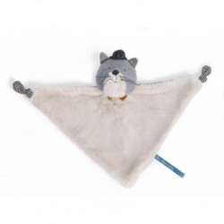 Doudou chat gris clair...