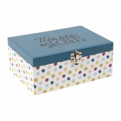 BOITE POIS BLEU 21X15X9 CARTON